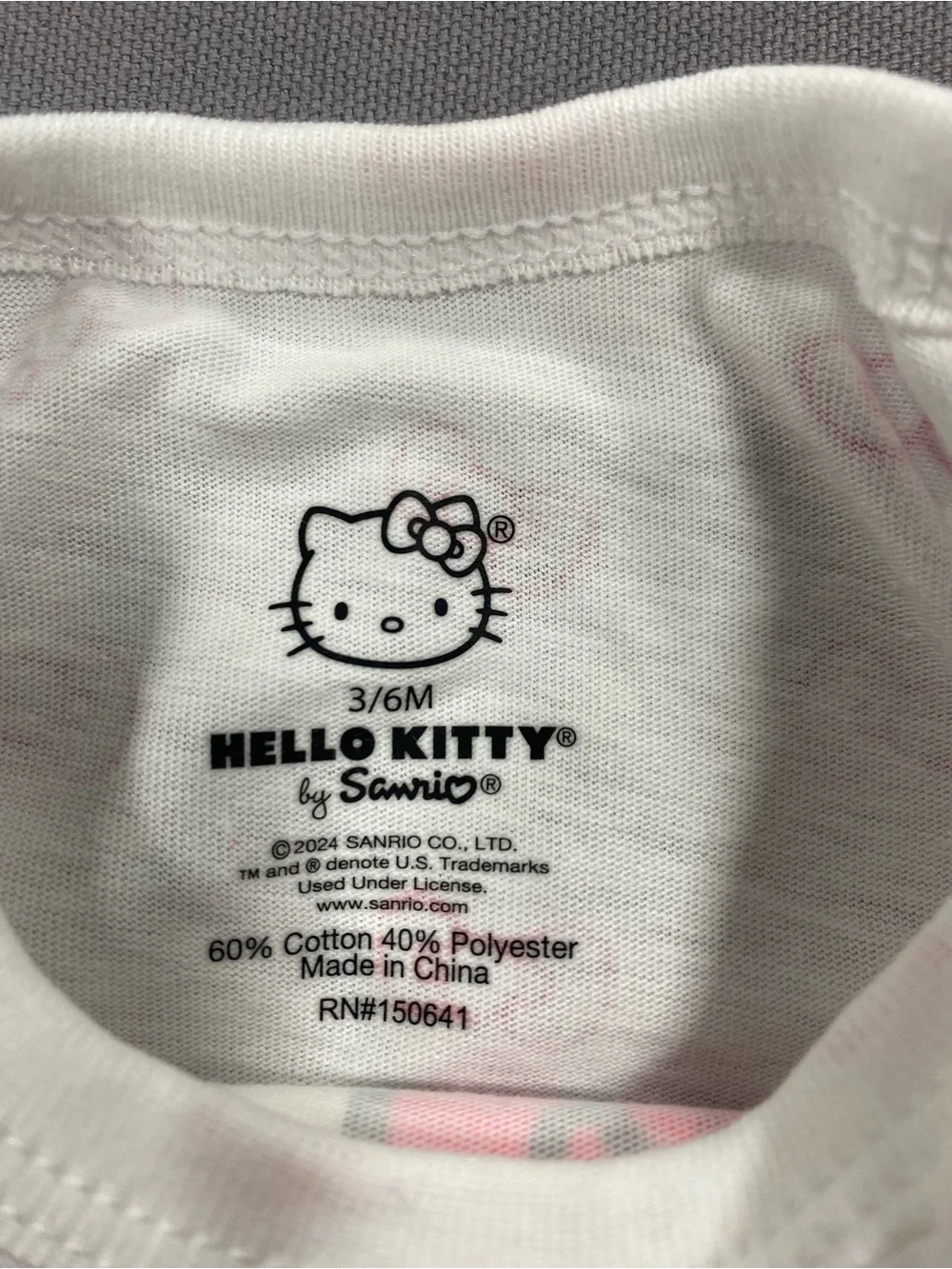Hello Kitty Pink, White & Yellow Short-Sleeve Baby One-Piece Bodysuit Set